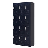 12-Door Locker for Office Gym Shed School Home Storage - Standard Lock with 2 Keys