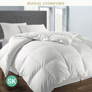 Royal Comfort 500GSM Wool Blend Quilt Premium 100% Cotton Cover - Super King