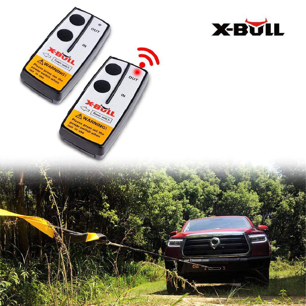 X-BULL 2x Wireless Winch Remote Control 12 Volt 150ft Handset Switch 4wd