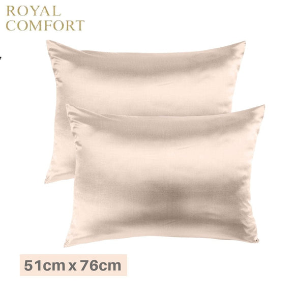 Silk Pillowcase TWIN PACK - SIZE: 51X76CM - Champagne Pink