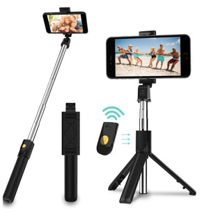 Selfie Stick Tripod Extendable Stick Phone Tripod With Detachable Remote Holder