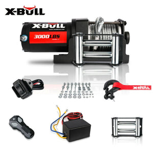 X-BULL 4X4  Electric Winch 3000lbs/1360kg Wireless 12V Steel Cable ATV 4WD BOAT 4X4