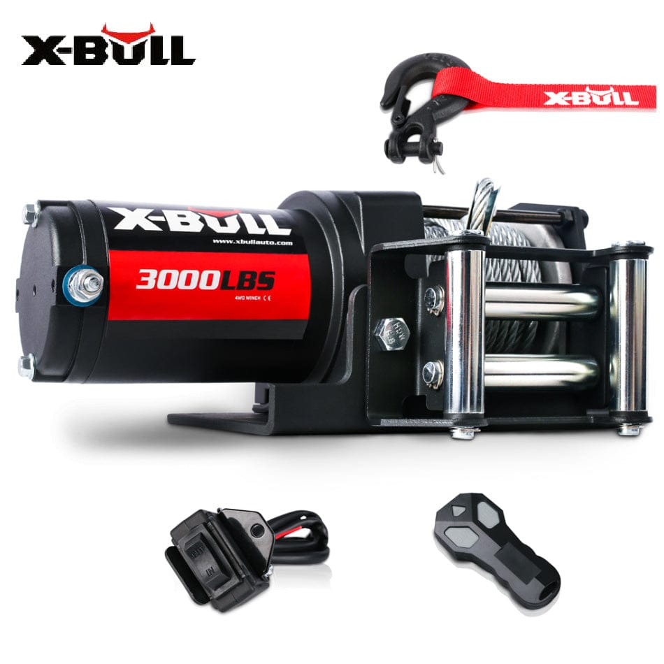 X-BULL 4X4  Electric Winch 3000lbs/1360kg Wireless 12V Steel Cable ATV 4WD BOAT 4X4