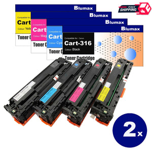 8 Pack Blumax Alternative Toner Cartridges for Canon Cart-316
