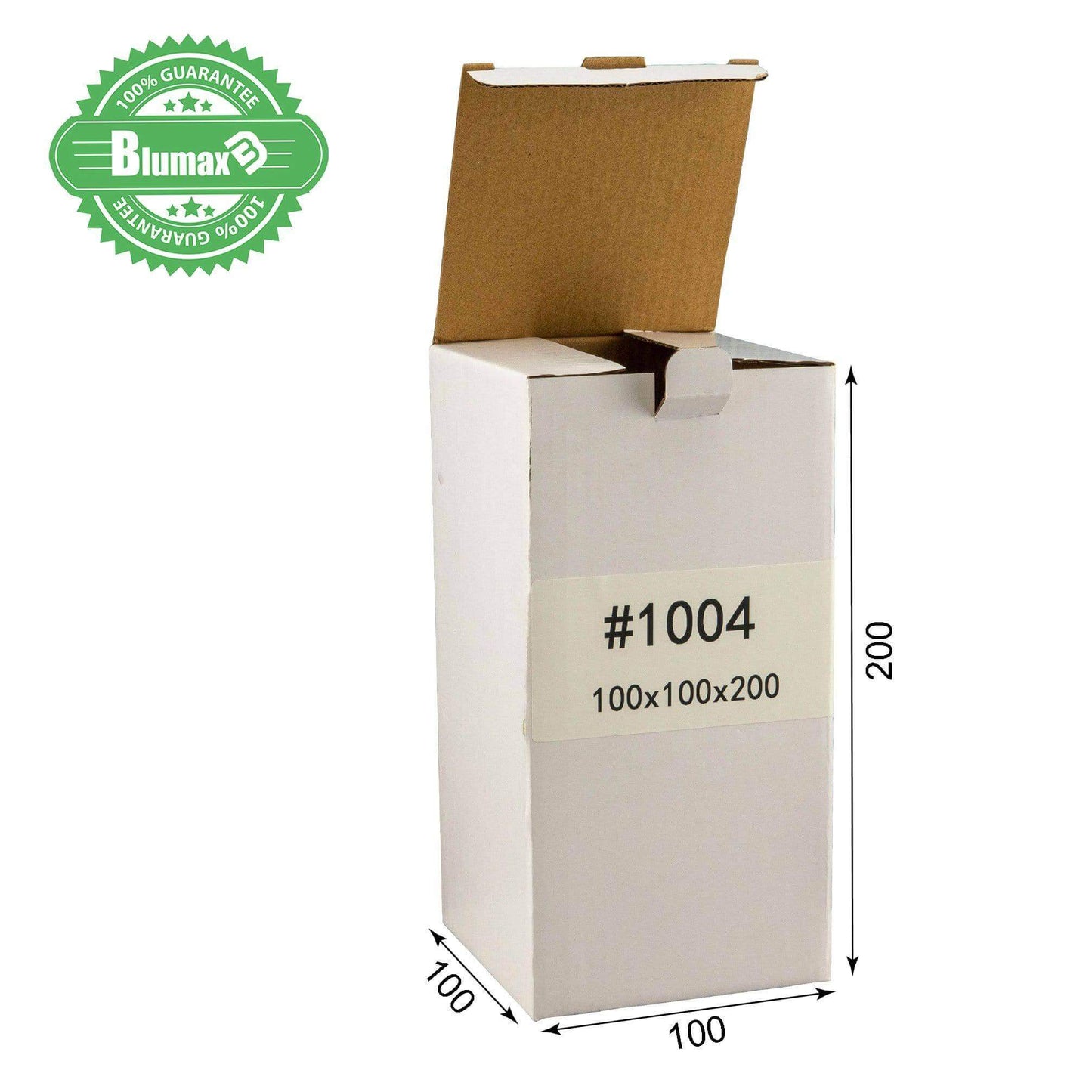 100x 100mm x 100mm x 200mm White Carton Cardboard Shipping Box (#1004)