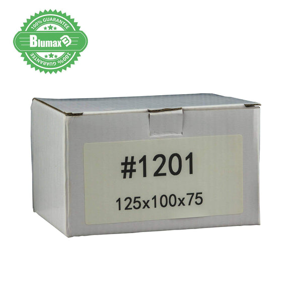 100x 125mm x 100mm x 75mm White Carton Cardboard Shipping Box (#1201)