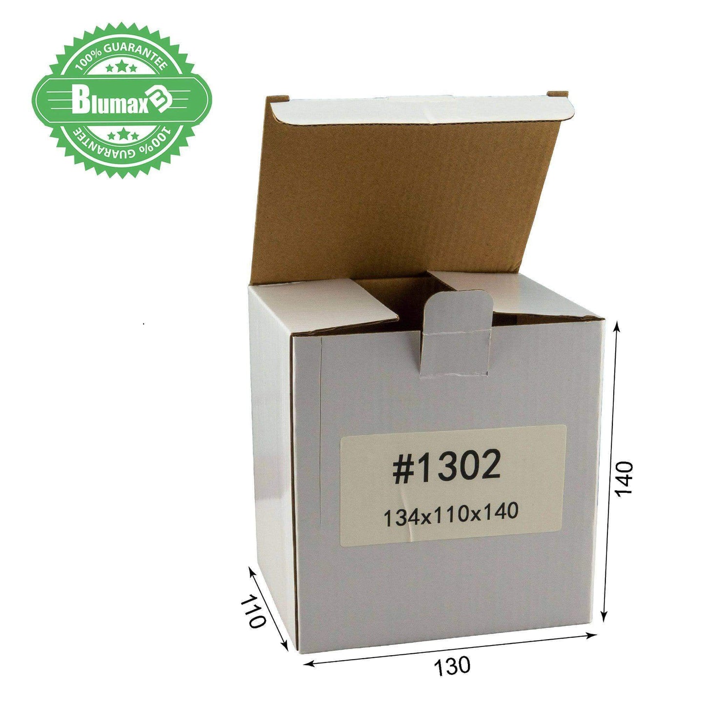 100x 134mm x 110mm x 140mm White Carton Cardboard Shipping Box (#1302)