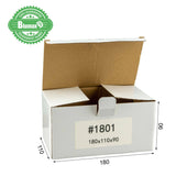 100x 180mm x 110mm x 90mm White Carton Cardboard Shipping Box (#1801)