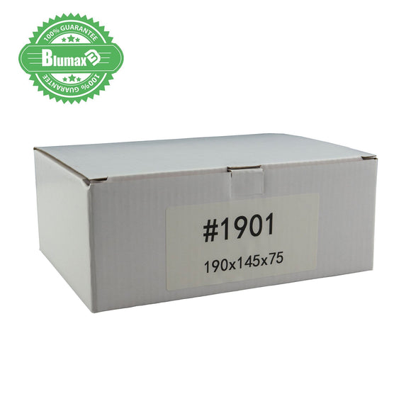 100x 190mm x 145mm x 75mm White Carton Cardboard Shipping Box (#1901)