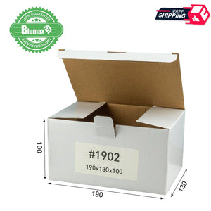 White Carton Cardboard Shipping Mailing Box 100x 190mm x 130mm x 100mm (#1902)