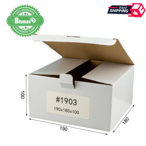 White Carton Cardboard Shipping Mailing Box 100x 190mm x 160mm x 100mm (#1904)