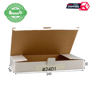 White Carton Cardboard Shipping Mailing Box100x 240mm x 145mm x 35mm  (#2401)