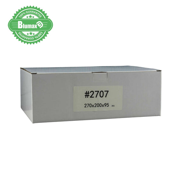 100x 100mm x 75mm x 50mm White Carton Cardboard Shipping Box (#2707) for 3KG satchel