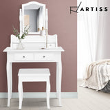 Dressing Table Stool Mirror Jewellery Cabinet White Tables Drawers Box Organizer