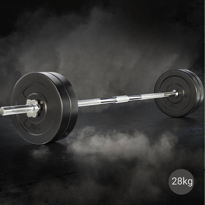 Everfit 28kg Barbell Set Weight Plates Bar Lifting Bench 168cm