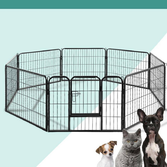 Pet Playpen i.Pet 8 Panel -Puppy Exercise Cage 80x60cm