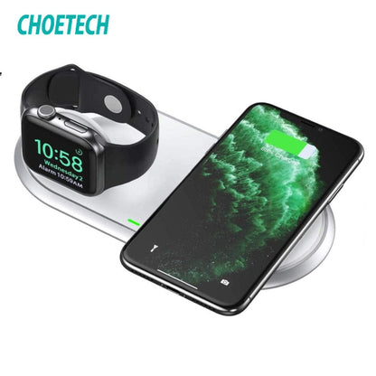 CHOETECH T317 2-in-1 Dual Wireless Charger Pad (MFI Certified)