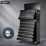 Giantz 15 Drawers Tool Box Trolley Black