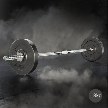 Everfit 18kg Barbell Set Weight Plates Bar Lifting Bench 168cm