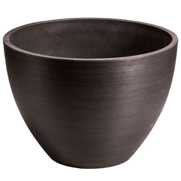 Plant Pots Polished Black Planter Bowl 30cm
