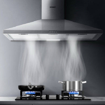 Range Hood 90cm 900mm Kitchen Canopy Stainless Steel Rangehood Wall Mount