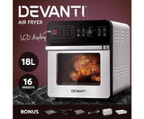 Devanti Air Fryer 18L Fryers Oil Free Oven Airfryer Kitchen Cooker Accessories