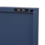 ArtissIn Base Metal Locker Storage Shelf Organizer Cabinet Buffet Sideboard Blue