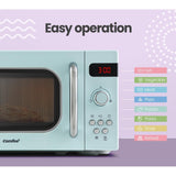 20L Microwave Oven 700W Countertop Kitchen 8 Cooking Settings Green