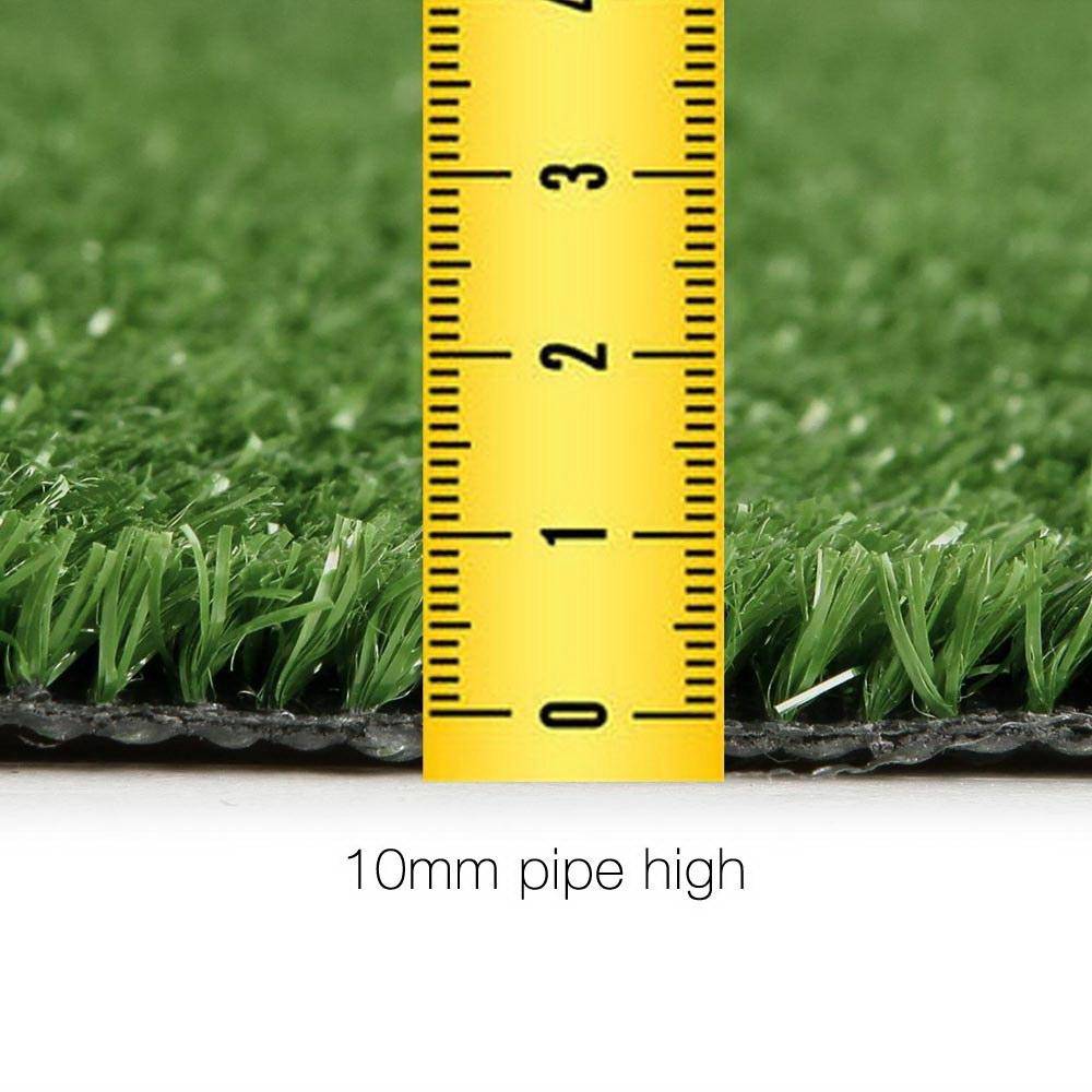 Prime Turf Artificial Grass 2mx5m 10mm Synthetic Fake Lawn Turf Plant Plastic Olive