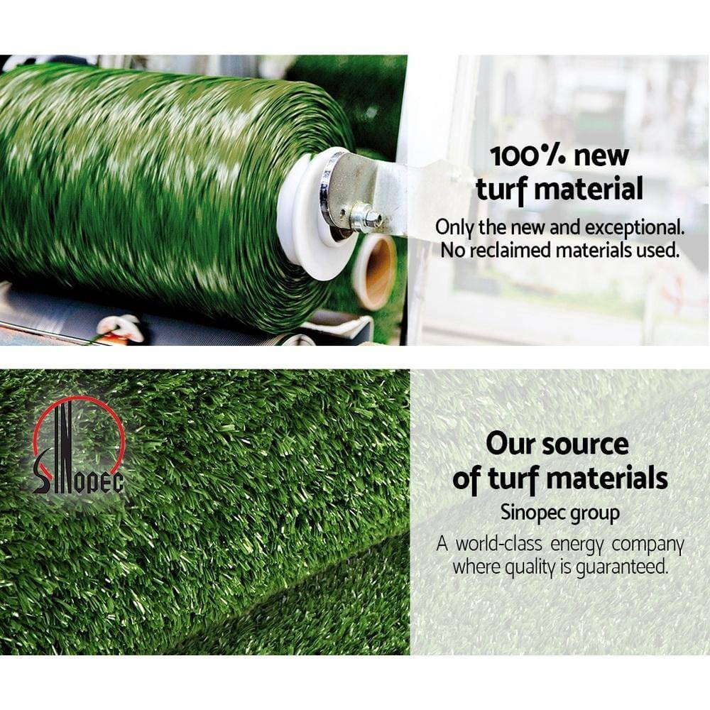 Prime Turf Artificial Grass 2mx5m 10mm Synthetic Fake Lawn Turf Plant Plastic Olive
