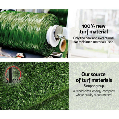 Prime Turf Artificial Grass 2mx5m 10mm Synthetic Fake Lawn Turf Plant Plastic Olive