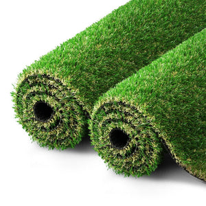 Prime Turf Artificial Grass 20SQM 30mm Synthetic Fake Lawn Turf Plastic Plant 4-coloured 2mx5m