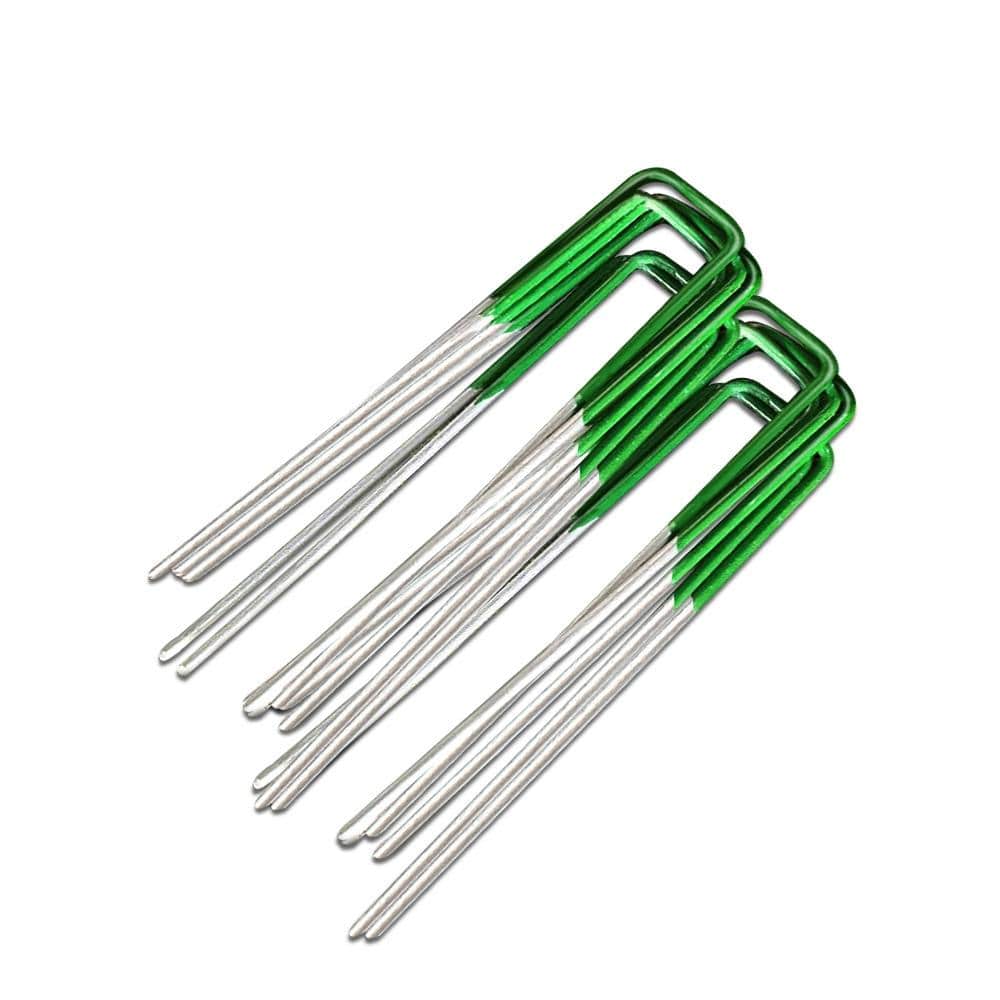 Prime Turf Artificial Grass 100pcs Synthetic Pins Fake Lawn Turf Weed Mat Pegs Joining Tape