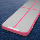 3m x 1m Air Track Mat Gymnastic Tumbling Pink and Grey