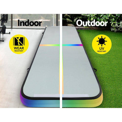 4M Air Track Gymnastics Tumbling Exercise Mat Inflatable Mats 20CM Thick + Pump