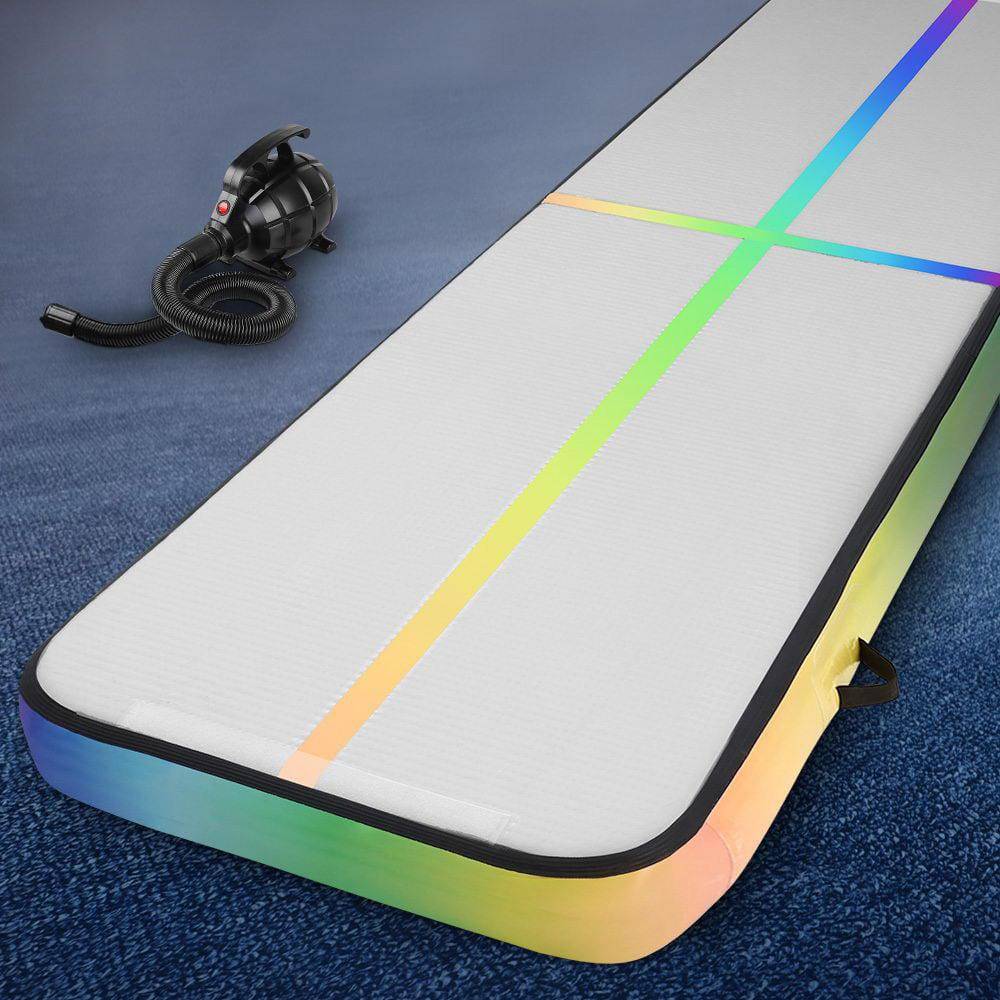 4M Air Track Gymnastics Tumbling Exercise Mat Inflatable Mats 20CM Thick + Pump