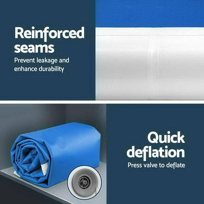 5X1M Inflatable Air Track Mat 20CM Thick with Pump Tumbling Gymnastics Blue