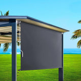 Retractable Roll Down Awning -Instahut 1.8m x 2.5m  Grey