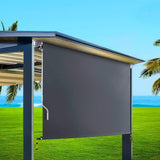 Retractable Roll Down Awning Instahut 2.7m x 2.5m - Grey
