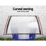 Window Door Awning Canopy Rain Cover Sun Shield Instahut 1X1.2M