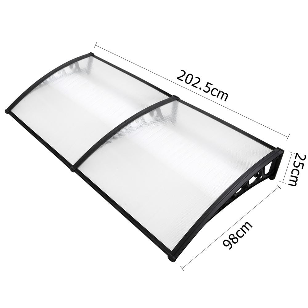 Window Door Awning Shade 1 x 2m - Transparent
