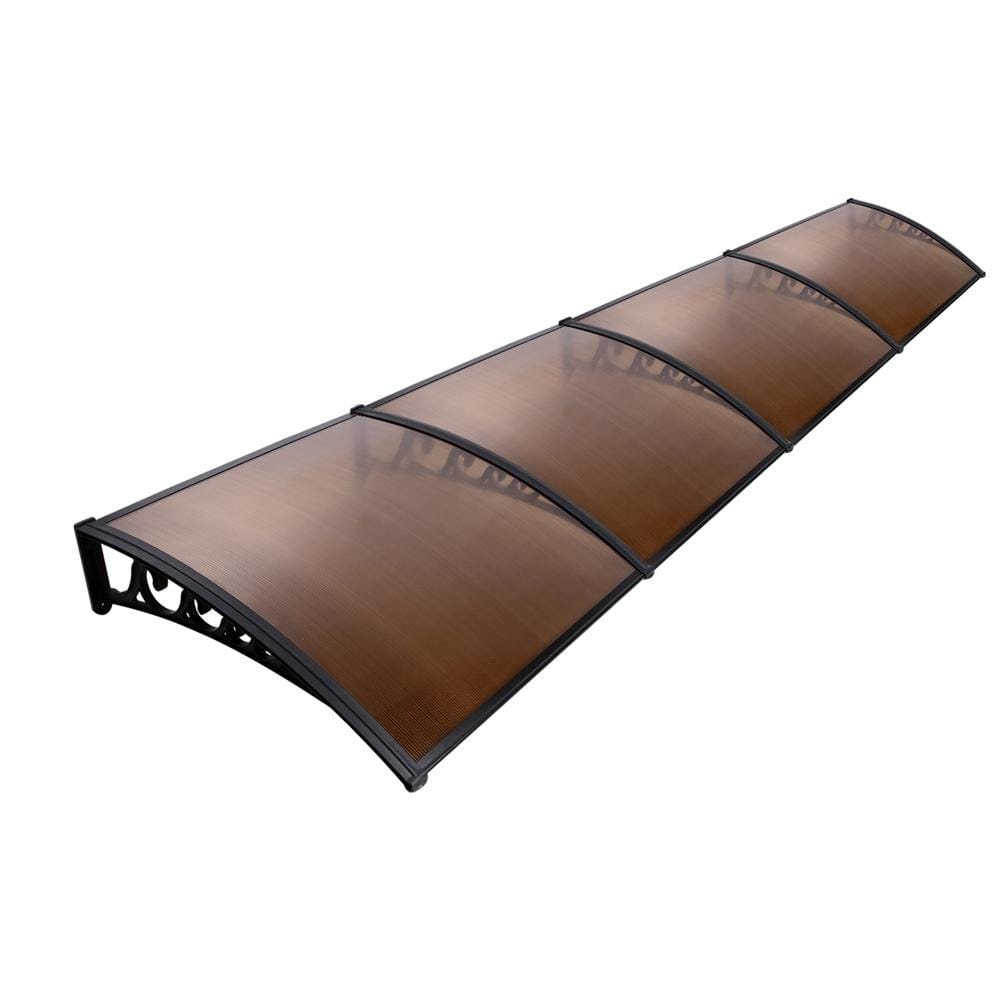Window Door Awning Door Canopy Patio UV Sun Shield BROWN 1mx4m DIY-Instahut