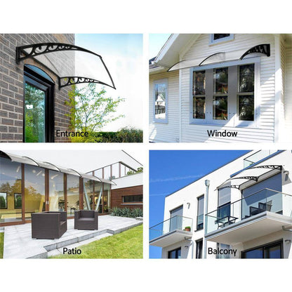 Window Door Awning Door Canopy Patio UV Sun Shield WHITE 1m x 6m DIY