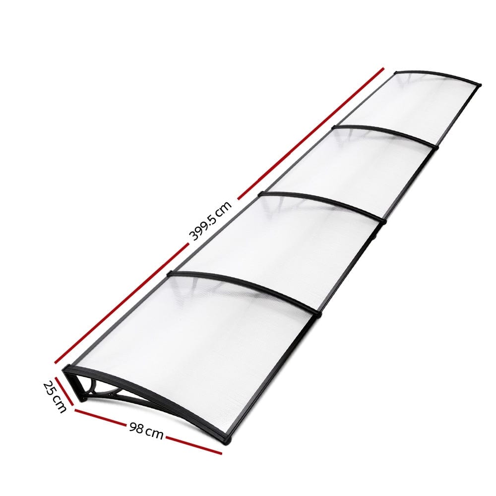 Window Door Awning Door Canopy Patio UV Sun Shield 1mx4m DIY