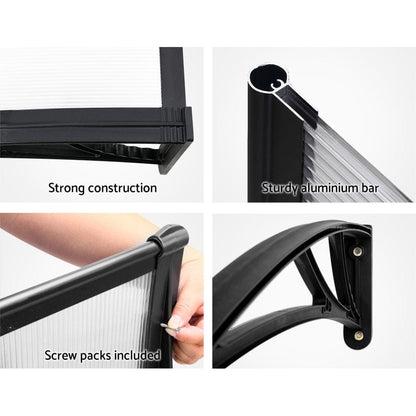 Window Door Awning Door Canopy Patio UV Sun Shield 1mx4m DIY