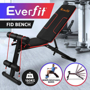 Everfit Weight Bench Adjustable FID Bench Press Home Gym 150kg Capacity
