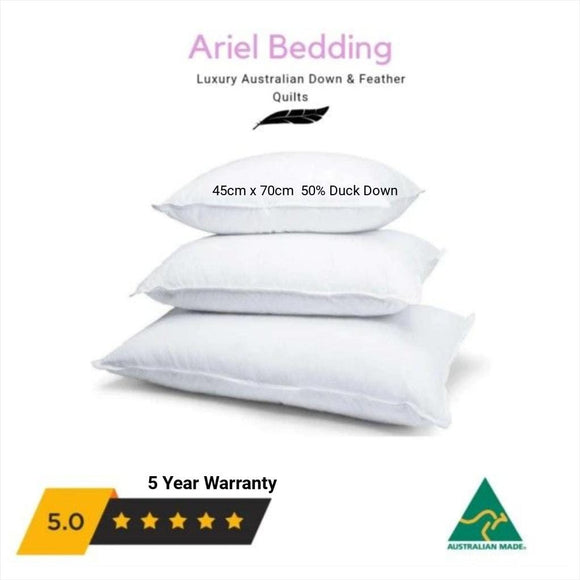 Ariel Miracle 50-Percent Duck Down Pillows Standard - 45cm x 70cm