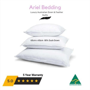 Ariel Miracle 80 percent Duck Down Pillows European 65cm x 65cm
