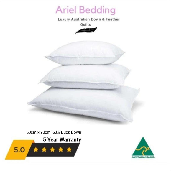 Ariel Miracle 80 Percent Duck Down Pillows King 50cm x 90cm