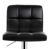 Artiss 4x Leather Bar Stools NOEL Kitchen Chairs Swivel Bar Stool Gas Lift Black